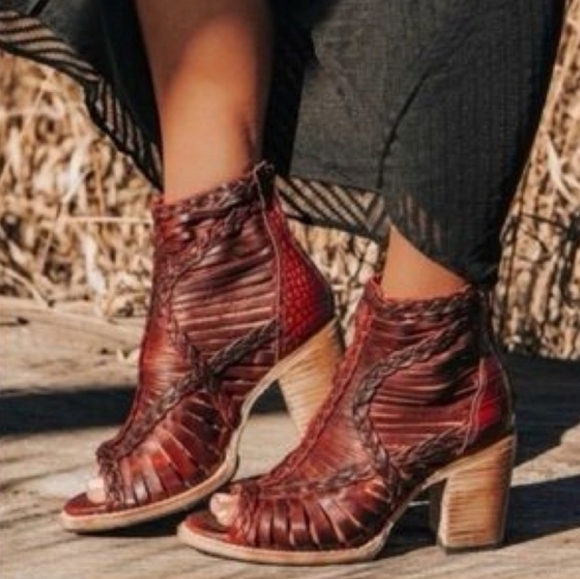 freebird Shoes - FREEBIRD - Bela Heeled Sandals In "Red Wine"